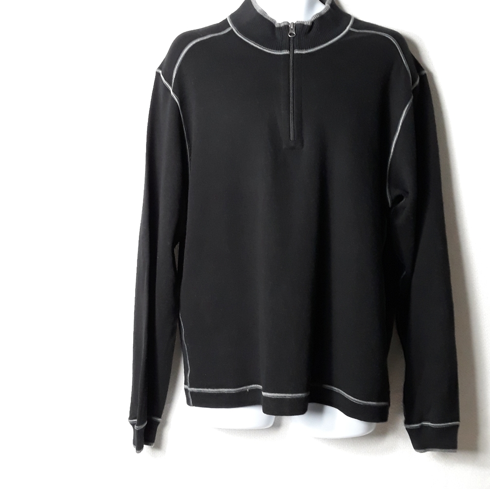 Cutter&Buck vintage heavy knit heavy zip pullover size large